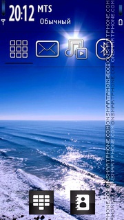 Blue Sunset tema screenshot