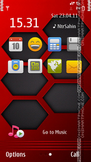 Red Abstract Mate theme screenshot