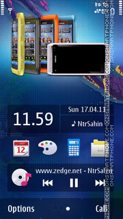 Nokia N8 All Blue 01 tema screenshot