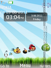 Angry Bird Clock es el tema de pantalla