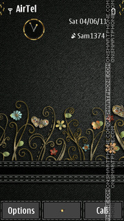 Floral Denim tema screenshot