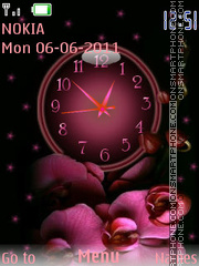 Скриншот темы Orchid and Clock