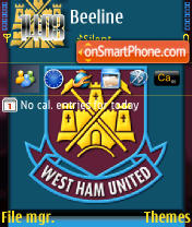 Capture d'écran West Ham United thème