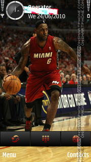 Скриншот темы LeBron James red