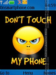 Dont touch my phone es el tema de pantalla