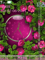 Flower clock theme screenshot