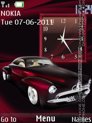 Car and Clock theme screenshot