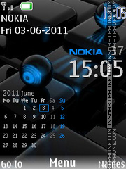 Nokia Calendar Clock theme screenshot