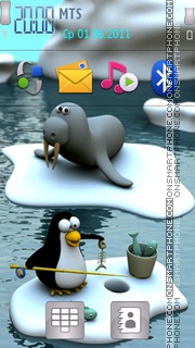 Penguin Anime Cartoon tema screenshot