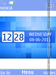 Blue SWF Clock 01 tema screenshot