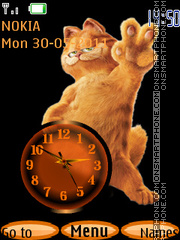 Garfield Clock tema screenshot