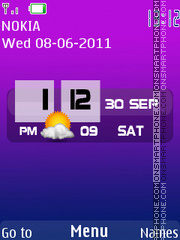 Capture d'écran Purple Dew Clock thème