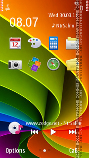 Rainbow Swirly tema screenshot