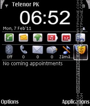 Silver Black tema screenshot