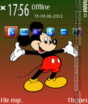 Скриншот темы Micky Mouse Red